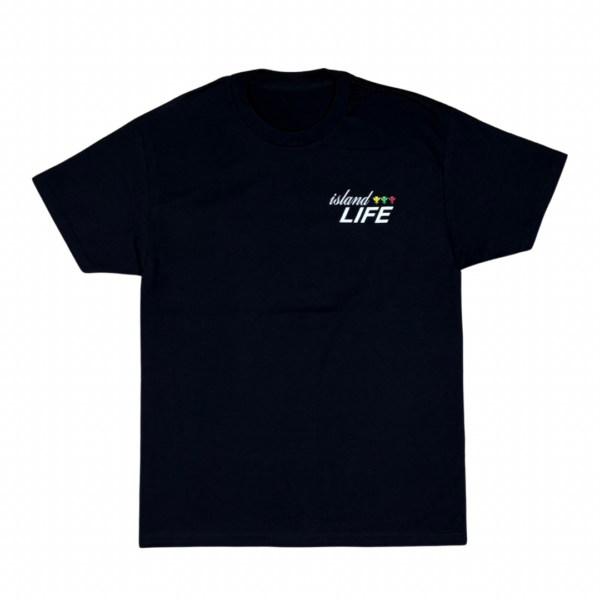 “Island life” Circle IL Logo Black Tee - Image 2